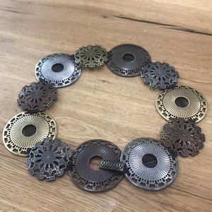Large Metallic Concho Hip Belt Boho Hippie Festival